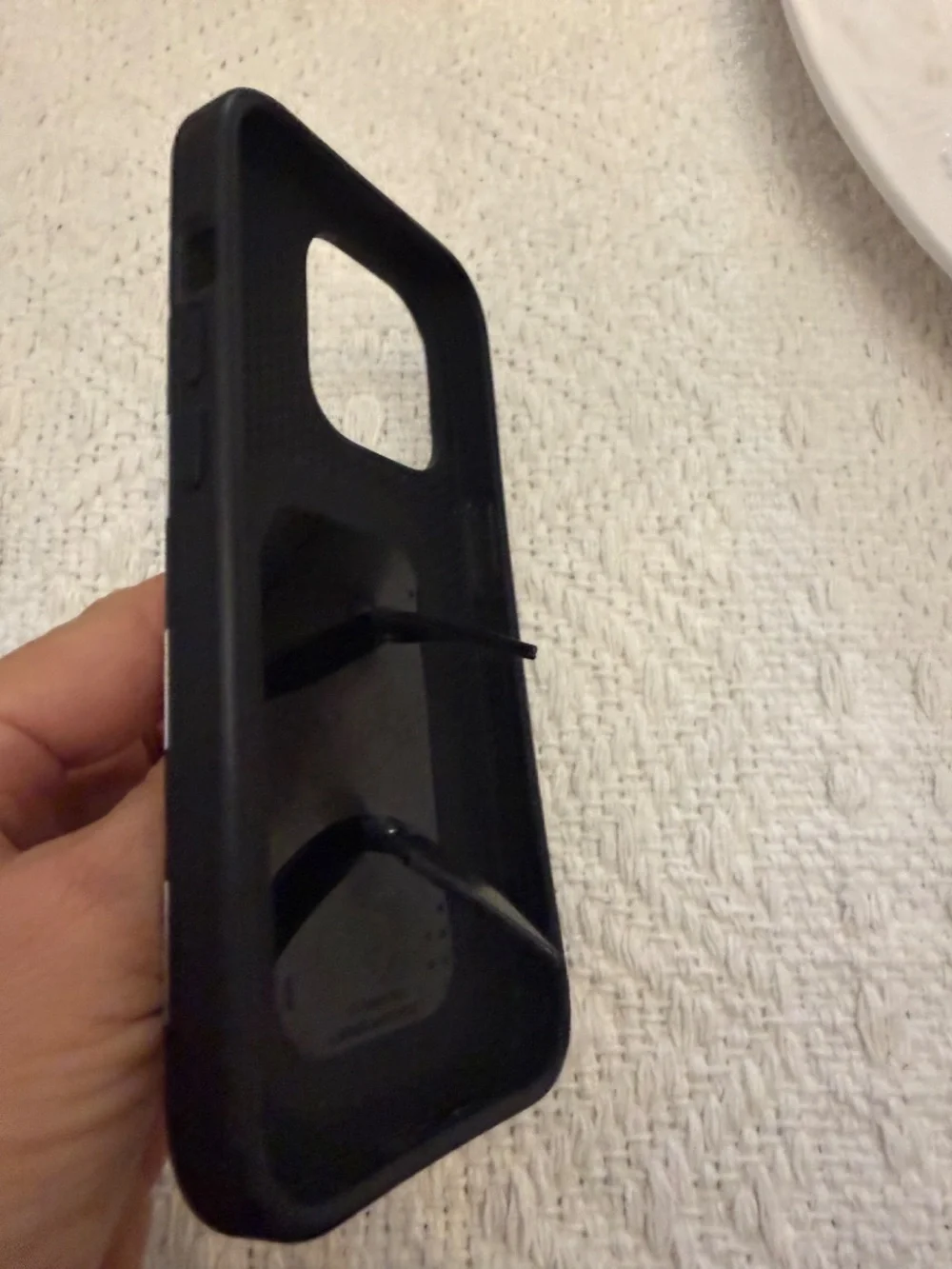 Loopy iPhone 15 Pro Black and White Checkered Case + 2 loops